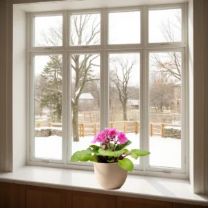 2-Pack African Violet Live Plants - Assorted Ruffled Flowers, 4-inch Pots, Indoor Houseplant - Image 2