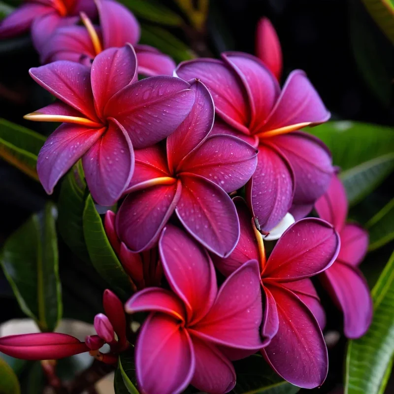 5 Black Purple Plumeria Flower Seeds - Hawaiian Perennial Bloom - Image 3