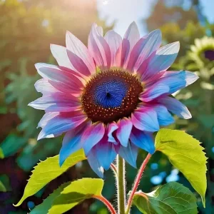 50 Rare Twin-Blossom Blue Over Pink Sunflower Seeds – Unique Heirloom Variety - Image 5