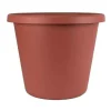 6 inch Classic Clay Look Plastic Flower Pot for Indoor Outdoor Plants - Clay Color - Image 1