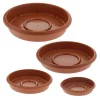 8 inch Deep Clay Pot Saucer - Round Planter Drip Tray for Indoor & Outdoor Plants - Image 1