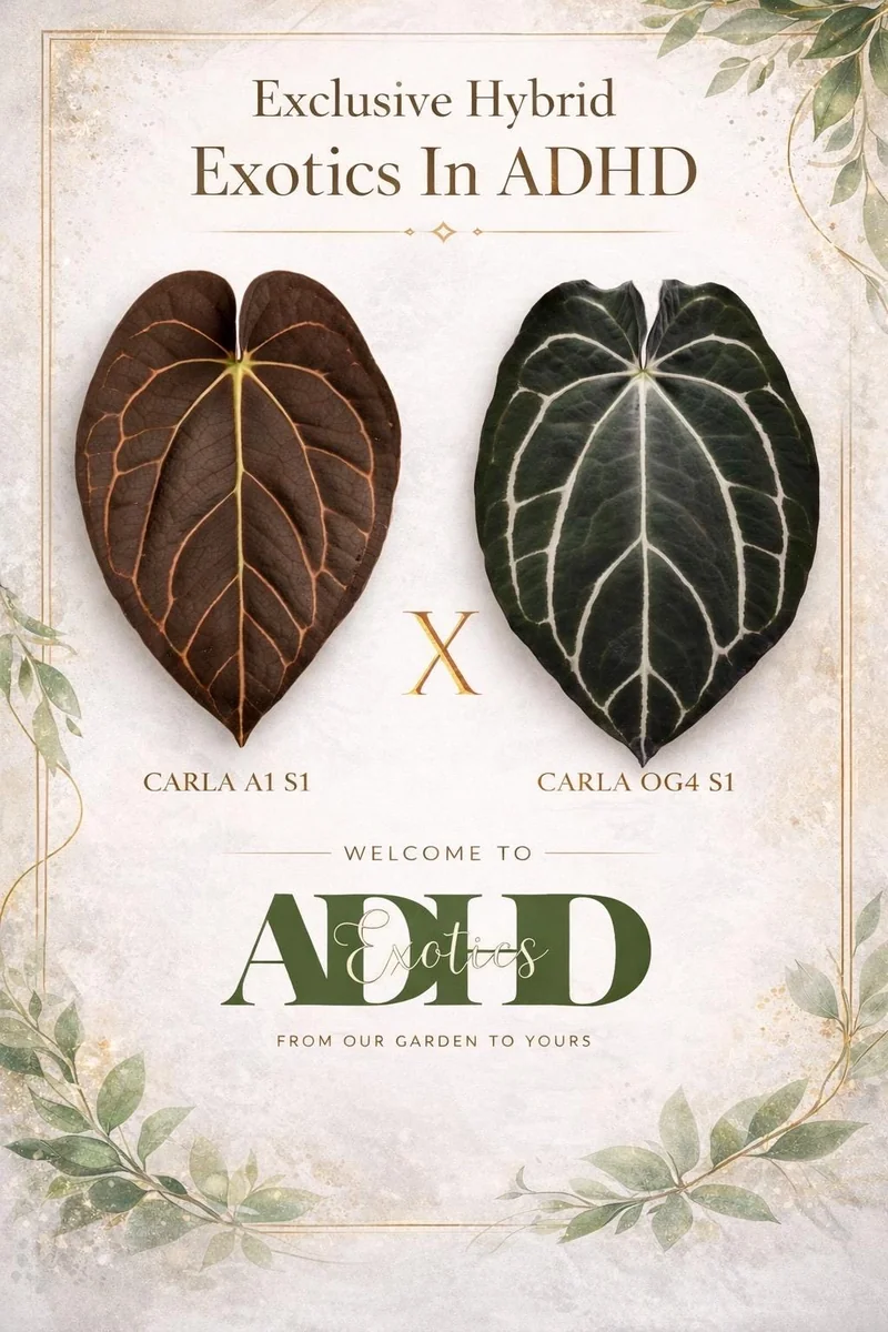 Anthurium Carlablackiae x Carla OG4 Live Plant – Rare Sprouted Seedling – 1 Leaf - Image 1