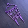 Boba Tea Plant Trellis Pick - 3D Printed Plant Support for Houseplants, Silk Purple, 7.8 Inches Tall - Image 1