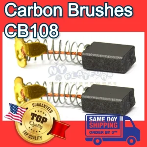 Carbon Brushes for Power Tools - 1 Pair Replacement for CB100 CB101 CB103 108 114 CB124 181030-1 191945 - Image 1