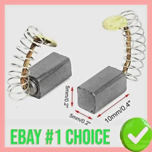 Carbon Motor Brushes 10mm x 5mm x 5mm - Power Tool Replacement Rotor Pair - Image 1