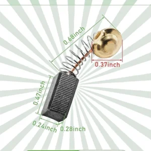 Carbon Motor Brushes – Model 21# - 6.5mm x 7.5mm x 13mm Replacement Pair - Image 1