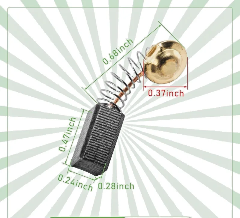 Carbon Motor Brushes – Model 21# - 6.5mm x 7.5mm x 13mm Replacement Pair - Image 1