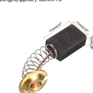 CB-43 Carbon Motor Brushes - 17mm x 11mm x 7mm - 1 Pair Replacement for Power Tools - Image 1