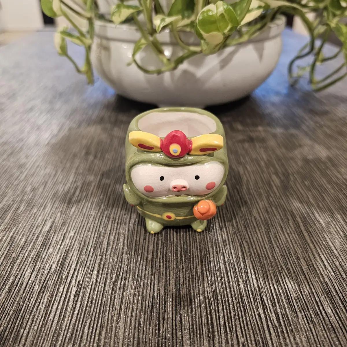 Ceramic Piggy Planter for Succulents - Miniature Pot with Drainage Hole, Assorted Colors - Image 3