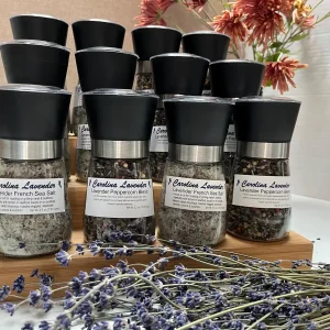 Lavender Seasoning Collection - Sea Salt & Peppercorn Blends in Grinders, 2-Pack - Image 1
