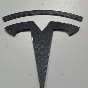Matte Black Rear Trunk Emblem for Tesla Model S 3 X Y - OEM, Used - Image 2