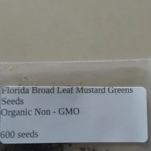 Organic Florida Broadleaf Mustard Green Seeds - 1200+ Count, Vegetable Seeds Outdoor - Image 1
