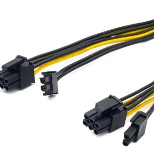 PCI Express 8-Pin to Dual (6+2 Pin) GPU Video Card Power Adapter Cable - Black - Image 3