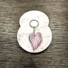 Pink Leaf Keychain - Unique Foliage Accessory for Bags & Keys - Image 1