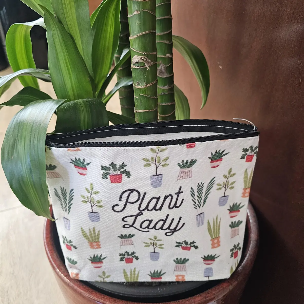 Plant Lady Tote Bag - Fun Foliage Design - Reusable Canvas Bag - Image 4