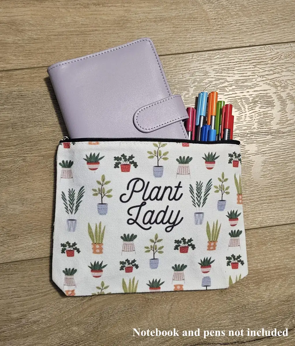 Plant Lady Tote Bag - Fun Foliage Design - Reusable Canvas Bag - Image 1