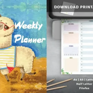 Printable Weekly Planner Kit - Casual Style Week at a Glance File - Large - Image 10