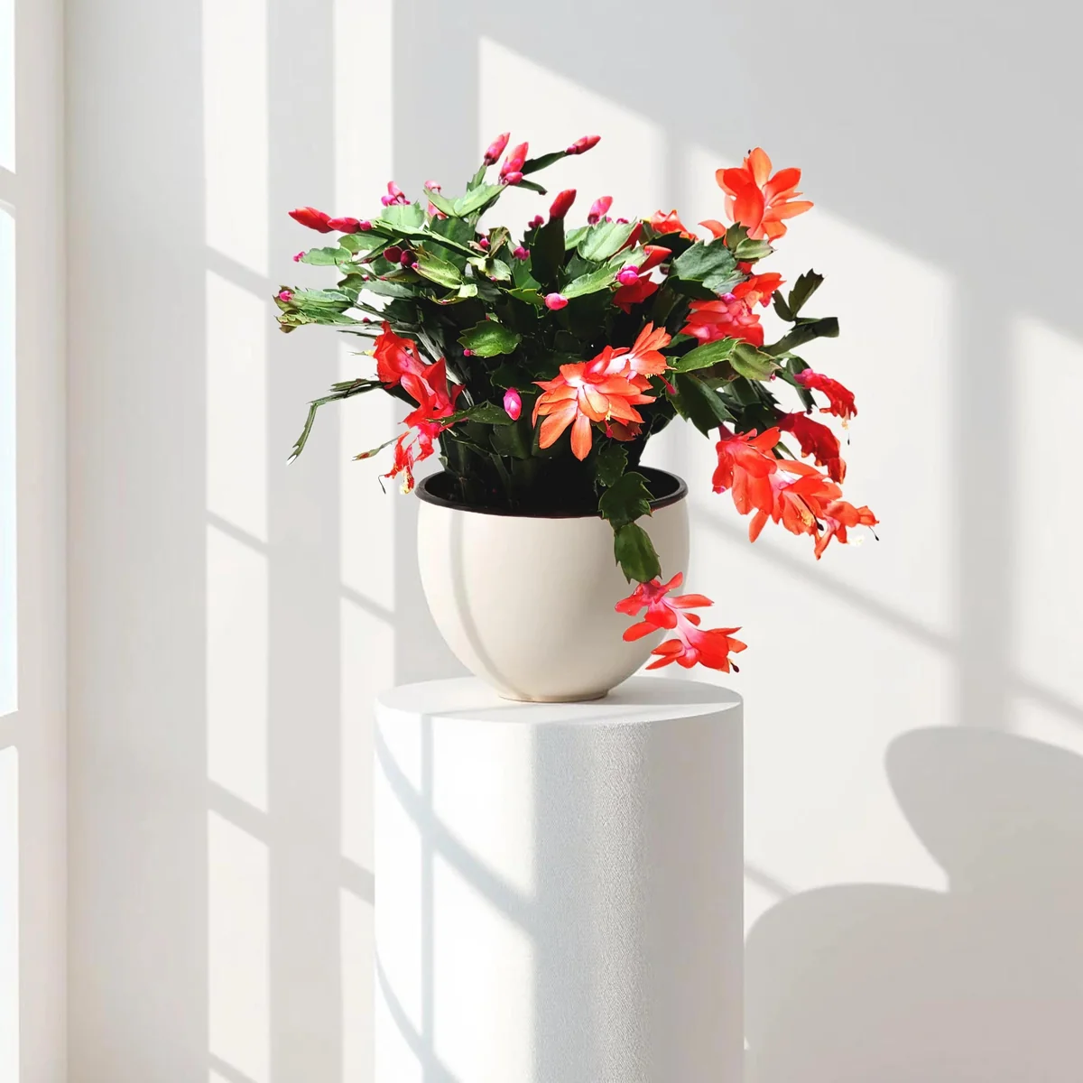 Thanksgiving Cactus Live Plant – Red Flowering Houseplant – 4 inch Pot - Image 8