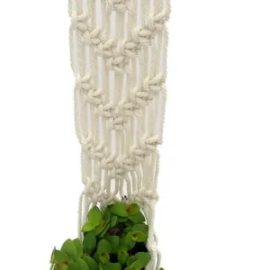 White Macrame Plant Hanger - 16-22