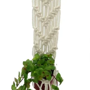 White Macrame Plant Hanger - 16-22