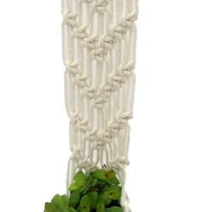 White Macrame Plant Hanger - 16-22