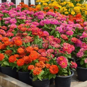 Zinnia Holi Mix Seeds - 100 Count, Colorful Outdoor Flowering Plants - Image 3
