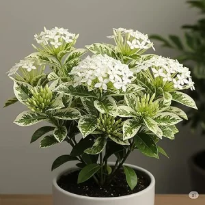 2 Dwarf Ixora Live Plants, White Flowers, 4 Inch Tall, Well-Rooted, Outdoor - Image 4