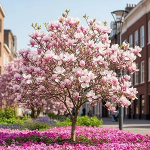 2 Saucer Magnolia Trees Live Plants, Light Pink Magnolia, 2.5