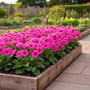 4 Pink Gerbera Daisy Live Plants - Winter Hardy Outdoor Flowers, 16