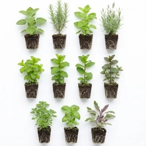 5 Assorted Herb Live Plants - Starter Mix Rosemary, Basil, Lemon Balm & More - 4-8