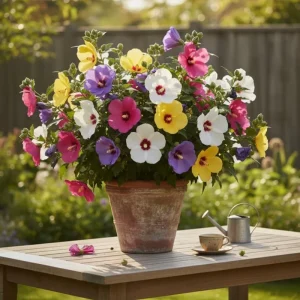 5 Mix Rose of Sharon Seedlings - Hardy Bareroot Flowering Shrubs 1-2 Ft Tall Outdoor - Image 2