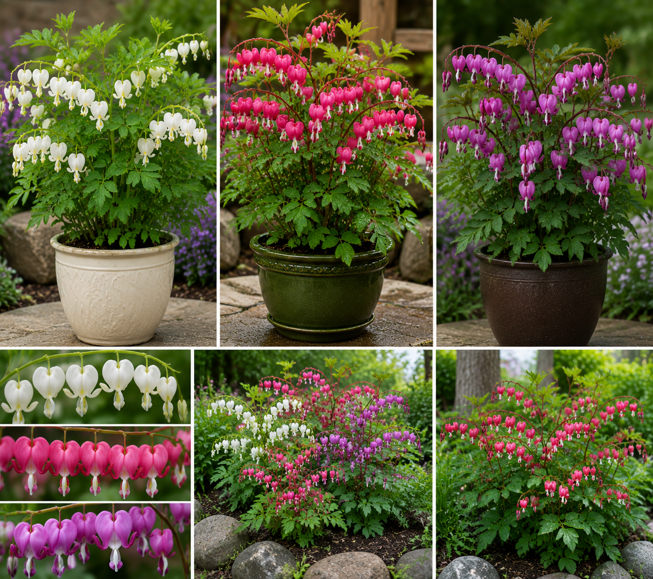 Red Bleeding Heart Plants Live - 2 Pack, 4-6 Inch Tall Perennials for Shade