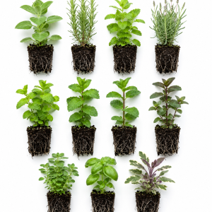 5 Assorted Herb Live Plants - Starter Mix Rosemary, Basil, Lemon Balm & More - 4-8" Tall - Indoor/Outdoor