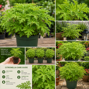 3 Citronella Live Plants, 4-6 inches, Indoor Outdoor, USDA Zones 9-11