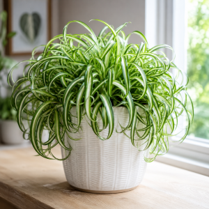 Curly Spider Plant Live in 4 Inch Pot - Air Purifying Houseplant, 4-7 Inch Tall