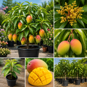 Dwarf Mango Tree Live Plant - Grafted, 3 Gallon Pot, Fast Growing Tropical Fruit Tree