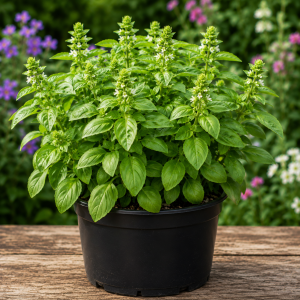 Greek Basil Live Plant - Set of 3, 4-7 Inches Tall - Sweet Culinary Herb
