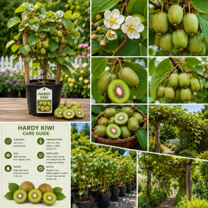 Hardy Kiwi Berry Vine Live Plant - Cold Hardy Edible Fruit, 4-9" Tall