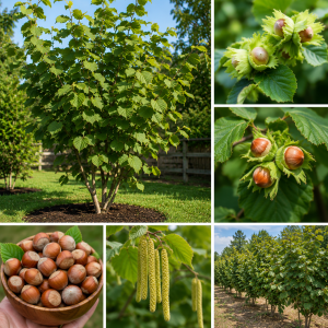 Hazelnut Tree Live Plant, 1-2 Feet Tall, 1-Year-Old Edible Nut Tree, Outdoor