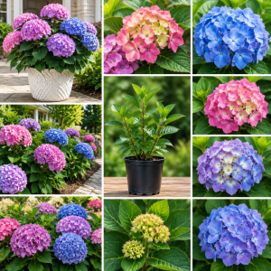Color Changing Hydrangea Live Plant - White to Pink Blooms in 2.5 Inch Pot