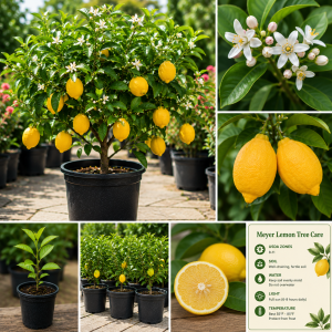 Meyer Lemon Tree Live Plant – 3 Gallon Pot – Cold Hardy