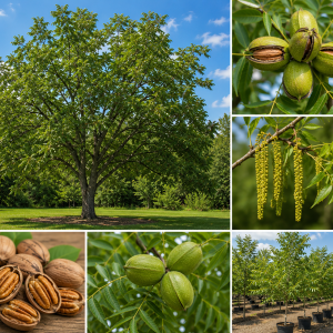 Pecan Tree Live Plant – 2-3 Feet Tall – Cold Hardy Nut Tree for Orchard & Yard