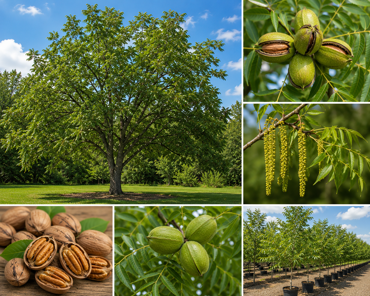 Pecan Tree Live Plant – 2-3 Feet Tall – Cold Hardy Nut Tree for Orchard & Yard