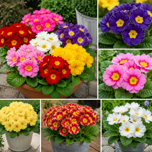Primrose Live Plant 4-8'' Tall - Hardy Perennial for Indoor & Outdoor, Mixed Colors