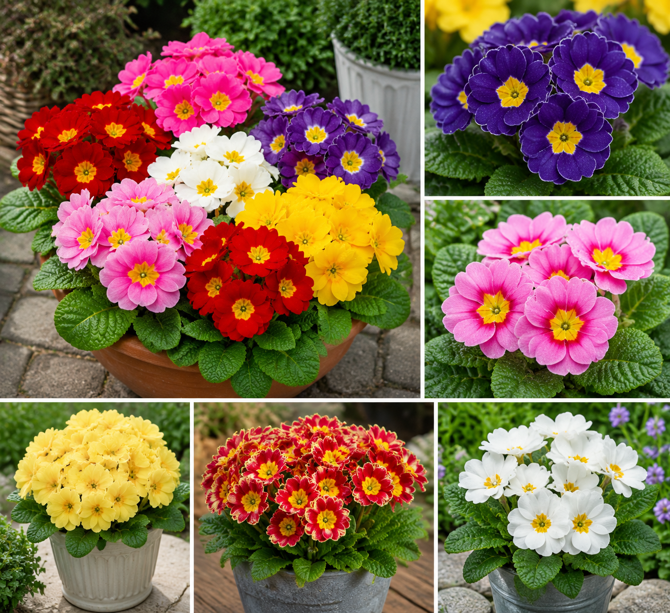 Primrose Live Plant 4-8'' Tall - Hardy Perennial for Indoor & Outdoor, Mixed Colors