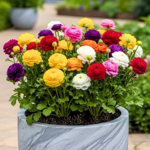 30 Ranunculus Bulbs - Multicolor Corms for Planting - Full Sun Flowers