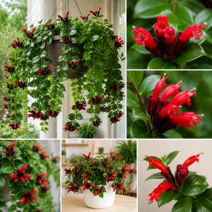Red Lipstick Plant Live – Aeschynanthus Vine, 3 Inch Pot, Indoor Houseplant