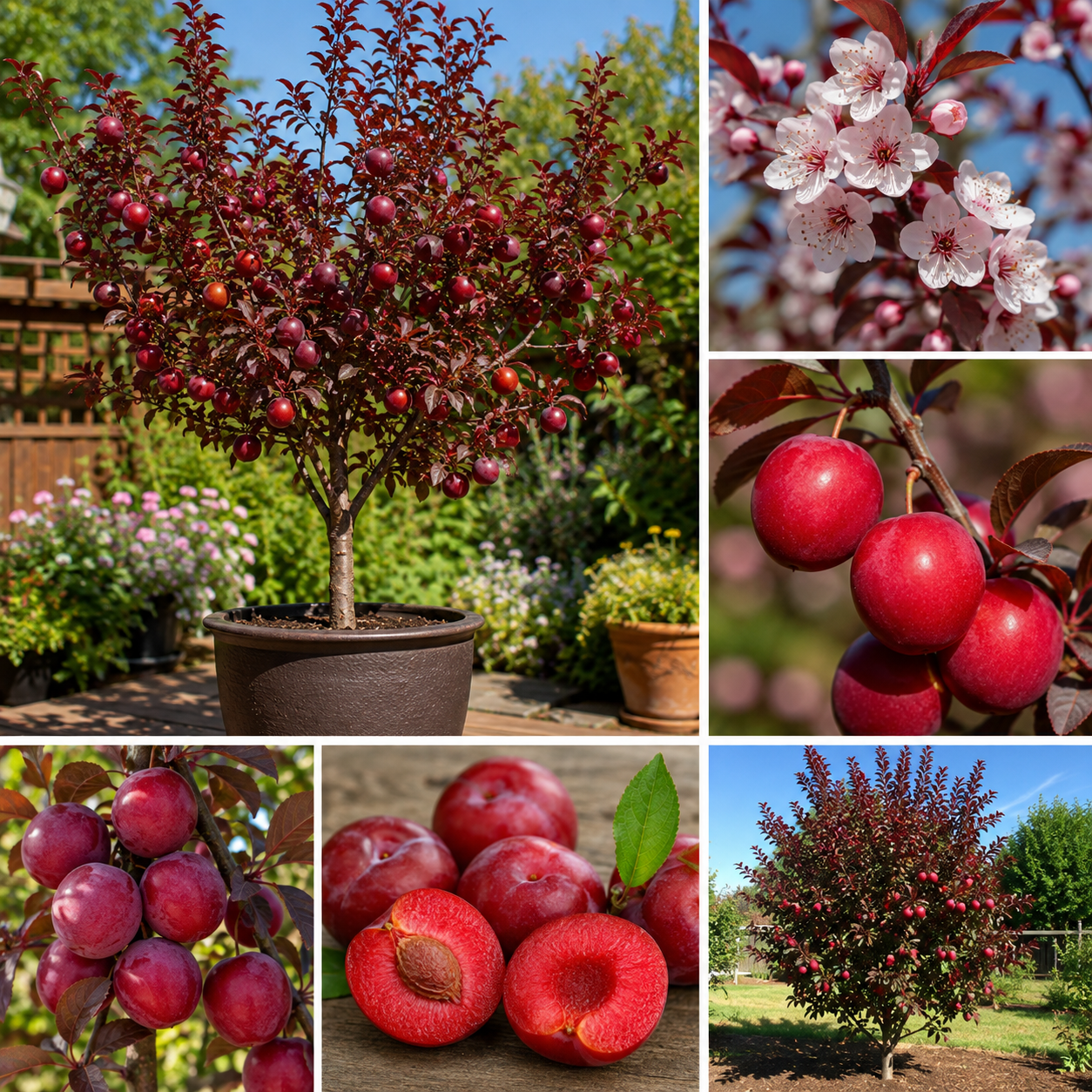 Red Plum Tree Live Plant – 3 Feet Tall, Sweet Fruit, Bareroot & Dormant