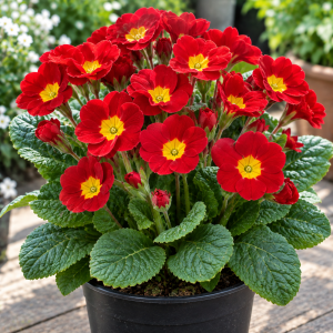 2 Red Primrose Live Plants, 4 inch Pot - Perennial Flowering Plant