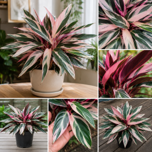 Stromanthe Triostar Live Plant - 4 Inch Pot, Variegated Foliage Indoor Houseplant